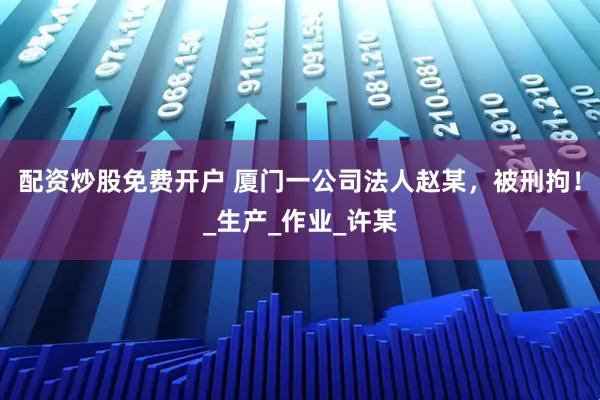 配资炒股免费开户 厦门一公司法人赵某，被刑拘！_生产_作业_许某